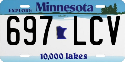 MN license plate 697LCV