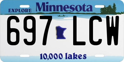 MN license plate 697LCW