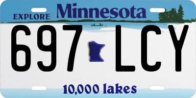 MN license plate 697LCY