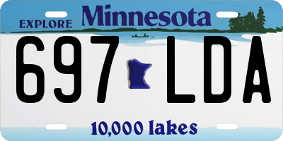 MN license plate 697LDA