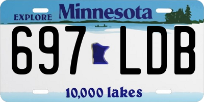 MN license plate 697LDB