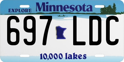 MN license plate 697LDC