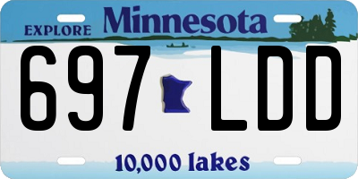 MN license plate 697LDD