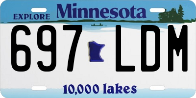 MN license plate 697LDM