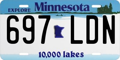 MN license plate 697LDN