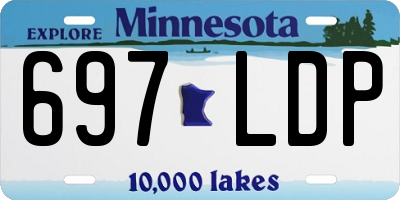 MN license plate 697LDP