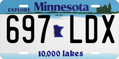 MN license plate 697LDX