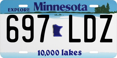 MN license plate 697LDZ