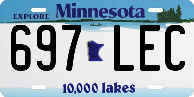 MN license plate 697LEC