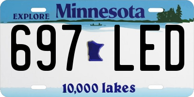MN license plate 697LED