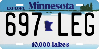 MN license plate 697LEG