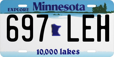 MN license plate 697LEH