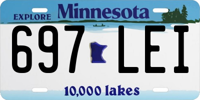 MN license plate 697LEI