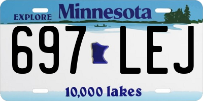 MN license plate 697LEJ
