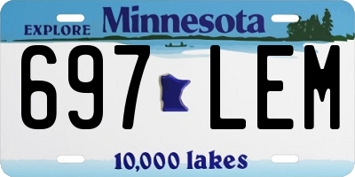 MN license plate 697LEM
