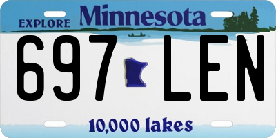 MN license plate 697LEN
