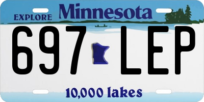 MN license plate 697LEP