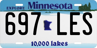 MN license plate 697LES