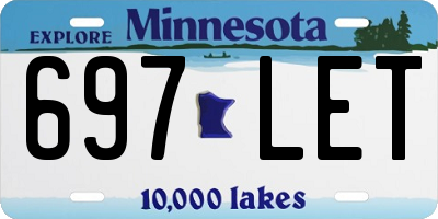 MN license plate 697LET