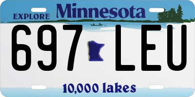 MN license plate 697LEU