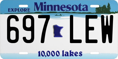 MN license plate 697LEW