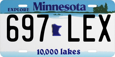 MN license plate 697LEX