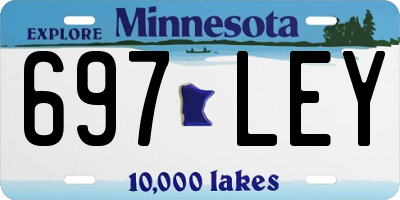 MN license plate 697LEY