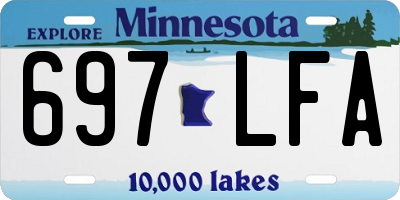 MN license plate 697LFA