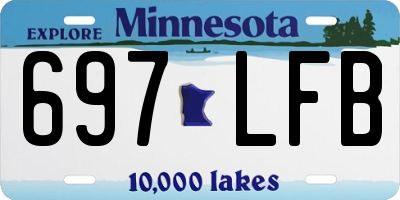 MN license plate 697LFB