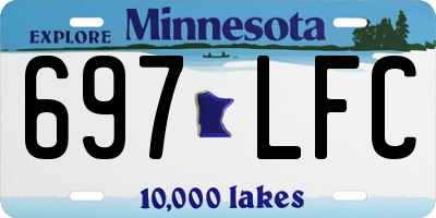 MN license plate 697LFC
