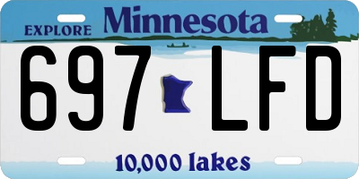 MN license plate 697LFD