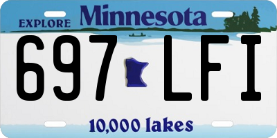 MN license plate 697LFI