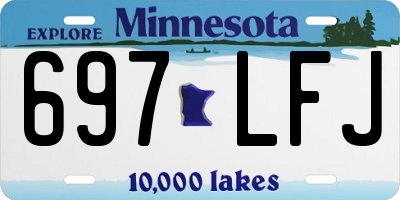 MN license plate 697LFJ