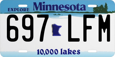MN license plate 697LFM