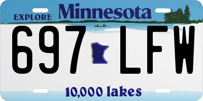 MN license plate 697LFW