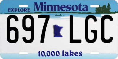 MN license plate 697LGC