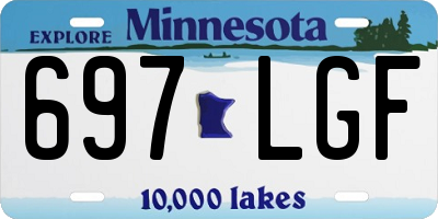 MN license plate 697LGF