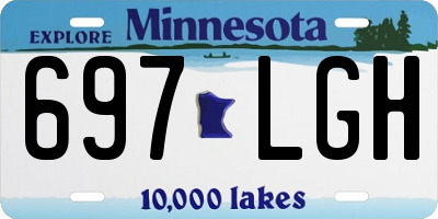 MN license plate 697LGH