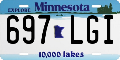 MN license plate 697LGI