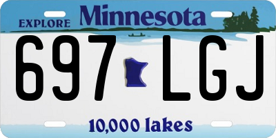 MN license plate 697LGJ