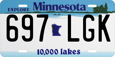 MN license plate 697LGK