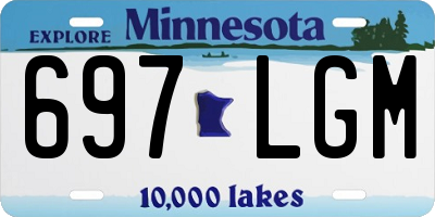 MN license plate 697LGM