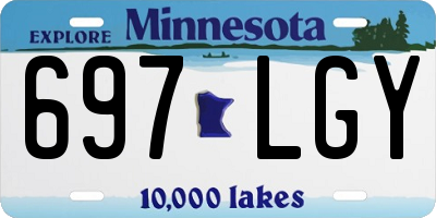 MN license plate 697LGY