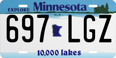 MN license plate 697LGZ