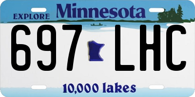 MN license plate 697LHC