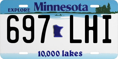 MN license plate 697LHI