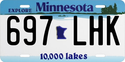 MN license plate 697LHK