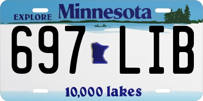 MN license plate 697LIB