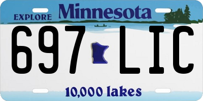 MN license plate 697LIC