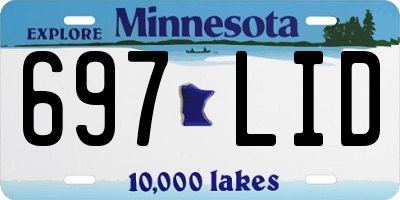 MN license plate 697LID